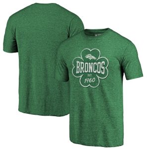 Men’s Denver Broncos Kelly Green Emerald Isle Tri-Blend T-Shirt