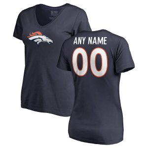 NFL Pro Line Denver Broncos Women’s Navy Personalized Name & Number Logo T-Shirt