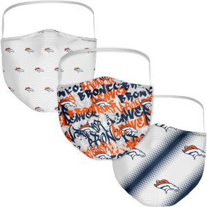 Denver Broncos Adult Official Logo Face Covering 3-Pack